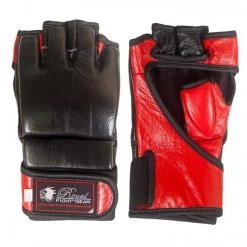 BOLD LOOK RFG MMA LEATHER GLOVES - Black/Red