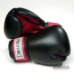 BOLD LOOK PROFORCE® LEATHERETTE BOXING GLOVES W/RED PALM