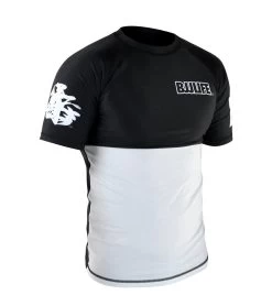 Combat Corner CompLite Ranked Rash Guard - White Belt -Sports-Boxing & Martial Arts BJJ LIFE Belt Ranked Short Sleeve Rash Guard WHITE ANGLE 20695.1565809444