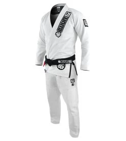 Combat Corner BJJ Life CompLite White BJJ GI -Sports-Boxing & Martial Arts BJJ LIFE CompLite WHITE GI FRONT WITH LAPEL