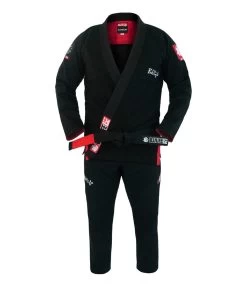 Combat Corner BJJ Life CompLite 2 BJJ GI - Black -Sports-Boxing & Martial Arts BJJ LIFE CompLite 2.0 BLACK GI FRONT BELT copy 41048.1630436604