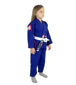 Combat Corner BJJ Life CompKid BJJ GI -Sports-Boxing & Martial Arts BJJ Life CompKid Youth Gi ROYAL BLUE ANGLE 2 95110