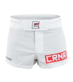 Combat Corner BOSS Fight Shorts White - Model 13 -Sports-Boxing & Martial Arts BOSS FIGHT SHORTS MODEL 13 WHITE FRONT 11003.1568733778