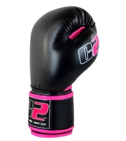 Combat Corner C2 Boxing Gloves W/ XtraFresh Blk/Pnk -Sports-Boxing & Martial Arts C2 Boxing Glove PINK angle