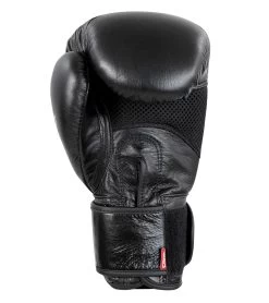 Combat Corner Elite Boxing Gloves Leather | Black -Sports-Boxing & Martial Arts Elite Boxing Gloves BLACK BACK 24393.1598635943
