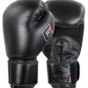Combat Corner Elite Boxing Gloves Leather | Black