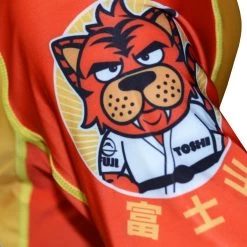 FUJI SPORTS TOSHI THE TIGER RASH GUARD, KIDS, YELLOW/ORANGE -Sports-Boxing & Martial Arts Fuji ToshiRashGuard 4435 arm 7 2