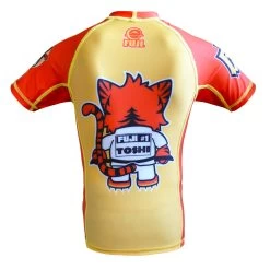FUJI SPORTS TOSHI THE TIGER RASH GUARD, KIDS, YELLOW/ORANGE -Sports-Boxing & Martial Arts Fuji ToshiRashGuard 4435 back 3 2