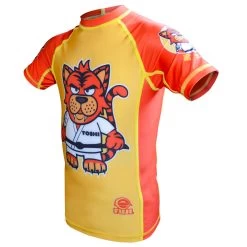 FUJI SPORTS TOSHI THE TIGER RASH GUARD, KIDS, YELLOW/ORANGE -Sports-Boxing & Martial Arts Fuji ToshiRashGuard 4435 left 4 2