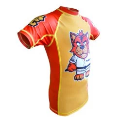 FUJI SPORTS TOSHI THE TIGER RASH GUARD, KIDS, YELLOW/ORANGE -Sports-Boxing & Martial Arts Fuji ToshiRashGuard 4435 right 6 2