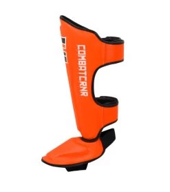 Combat Corner HMIT Shin Guards -Sports-Boxing & Martial Arts HMIT Shin Guards ORANGE LEFT 600x675 1