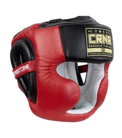 Combat Corner HMIT Full Face Head Gear -Sports-Boxing & Martial Arts HMIT Full Face HEADGEAR RED ANGLE 10554.1594392397