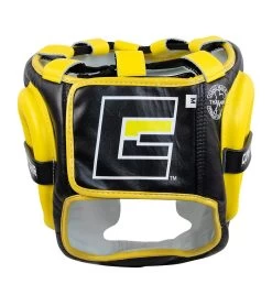 Combat Corner HMIT Full Face Head Gear -Sports-Boxing & Martial Arts HMIT Full Face HEADGEAR YELLOW BACK 69624.1594392283