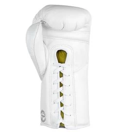 Combat Corner "Punchers" Professional Fight Gloves | White -Sports-Boxing & Martial Arts HMIT Puncher Gloves WHITE BACK 88073