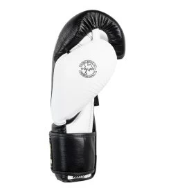 Combat Corner HMIT Velcro Sparring Gloves | Black/White -Sports-Boxing & Martial Arts HMIT Velcro Sparring Gloves BLACK RIGHT 86443