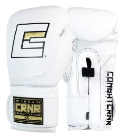 Combat Corner HMIT Velcro Sparring Gloves | White -Sports-Boxing & Martial Arts HMIT Velcro Sparring Gloves WHITE DUAL 24877