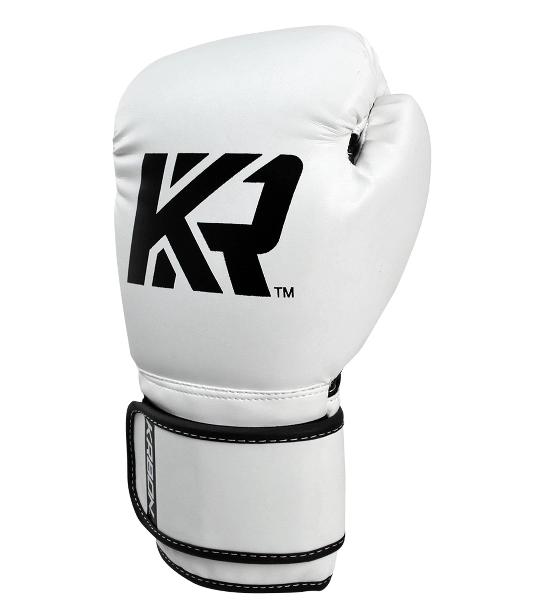 Combat Corner KRBON Boxing Gloves White-Black 4 Combat Corner KRBON Boxing Gloves White-Black - Image 2