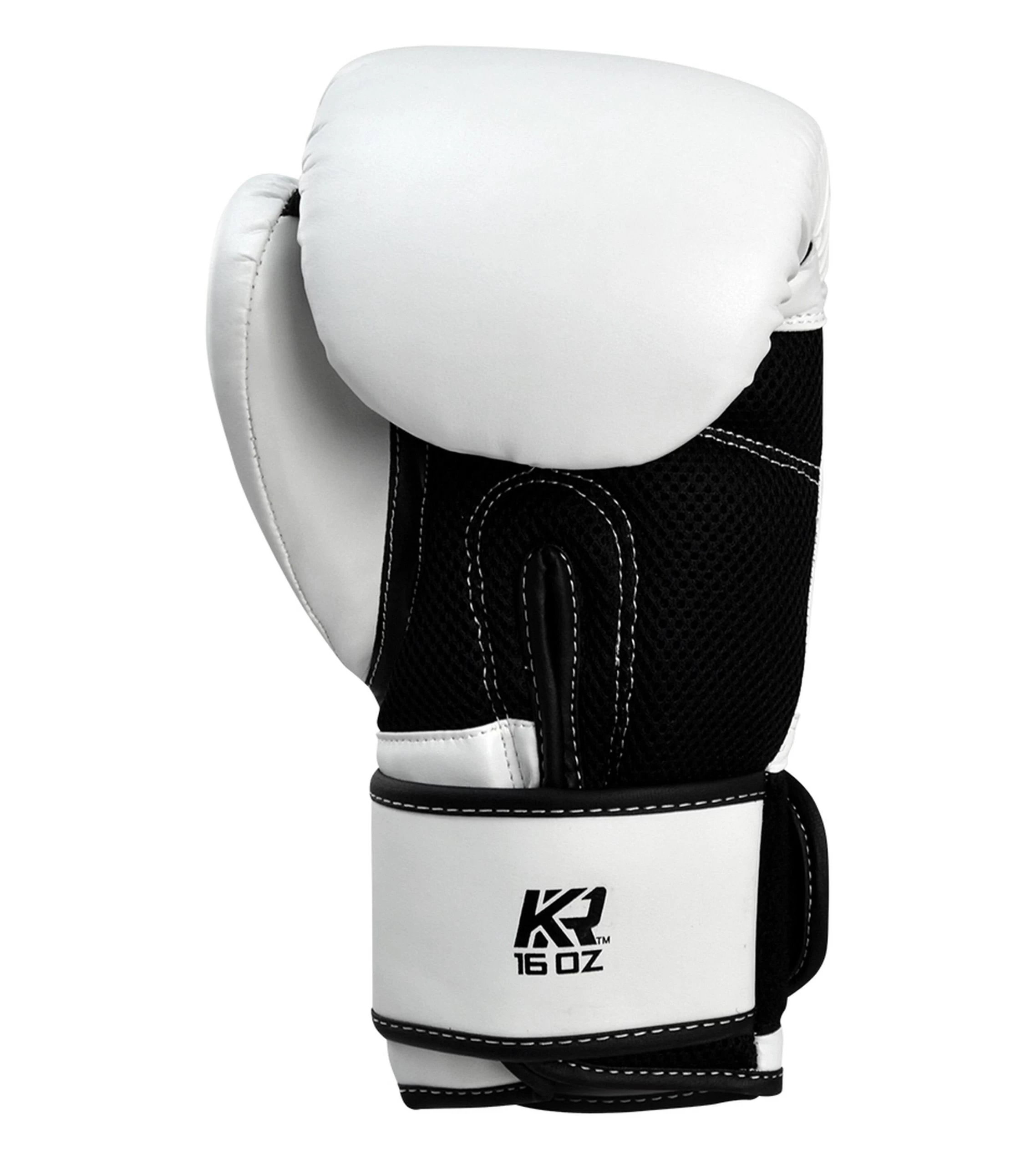Combat Corner KRBON Boxing Gloves White-Black 5 Combat Corner KRBON Boxing Gloves White-Black - Image 3