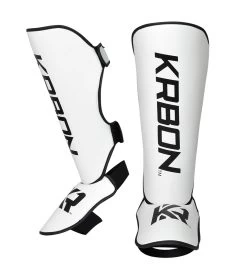 Combat Corner KRBON Shin Guards -Sports-Boxing & Martial Arts KRBON SHIN GUARDS WHITE and Black DUAL 20857.1573059174