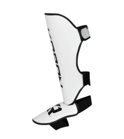 Combat Corner KRBON Shin Guards -Sports-Boxing & Martial Arts KRBON SHIN GUARDS WHITE and Black LEFT 09420.1573060067