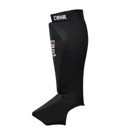 Combat Corner Slip On Elastic Shin Pads -Sports-Boxing & Martial Arts Slip On Elastic Shin Pads BLACK LEFT 29993.1579041337