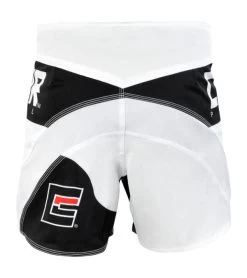 Combat Corner Supreme Hybrid Fight Shorts 2.0 (White) -Sports-Boxing & Martial Arts Supreme Hybrid Shorts WHITE BACK 600x675 1