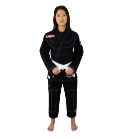 Combat Corner Womens BJJ GI -v6 - FREE WHITE BELT -Sports-Boxing & Martial Arts Womens v6.1 BJJ Gi 2020 Update BLACK BELT 10282