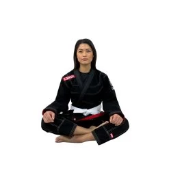 Combat Corner Womens BJJ GI -v6 - FREE WHITE BELT -Sports-Boxing & Martial Arts Womens v6.1 BJJ Gi 2020 Update BLACK SITTING 57200