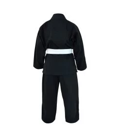 Combat Corner Kids Classic Kimono -W/ FREE WHITE BELT -Sports-Boxing & Martial Arts YOUTH Classic Kimono Gi Black BACK 57140.1578659688