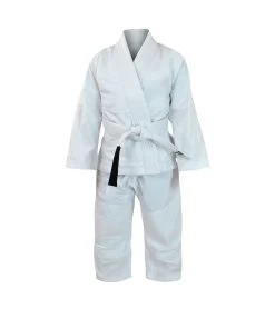 Combat Corner Kids Classic Kimono -W/ FREE WHITE BELT -Sports-Boxing & Martial Arts YOUTH Classic Kimono Gi White FRONT 67403