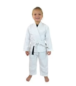 Combat Corner Kids Classic Kimono -W/ FREE WHITE BELT -Sports-Boxing & Martial Arts YOUTH Classic Kimono Gi White MODEL 99443