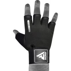 RDX SPORTS RDX T2 WEIGHTLIFTING GLOVES -Sports-Boxing & Martial Arts black t2 half taining gym gloves 4