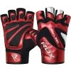 RDX SPORTS RDX S8 BOLD RED LEATHER GYM GLOVES
