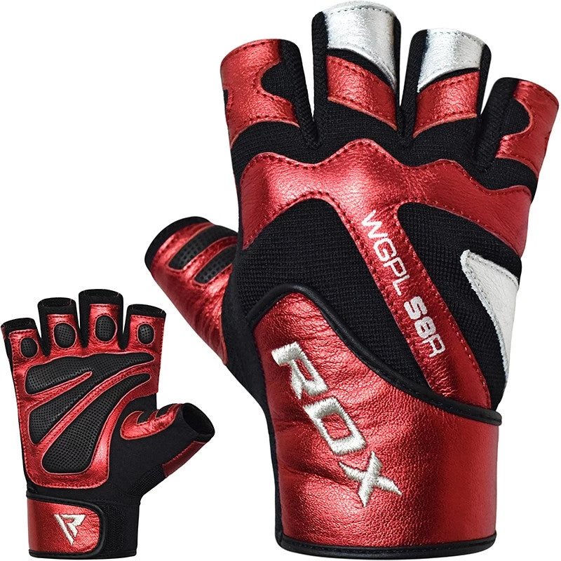 RDX SPORTS RDX S8 BOLD RED LEATHER GYM GLOVES 7 RDX SPORTS RDX S8 BOLD RED LEATHER GYM GLOVES - Image 5
