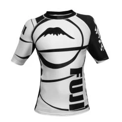 FUJI SPORTS FREESTYLE IBJJF RANKED RASHGUARD SHORT SLEEVE -Sports-Boxing & Martial Arts front ss white