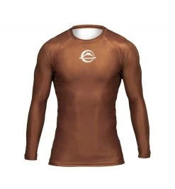 FUJI Baseline Ranked Long Sleeve Rashguard -Sports-Boxing & Martial Arts fuji baseline ranked rashguard brown 1