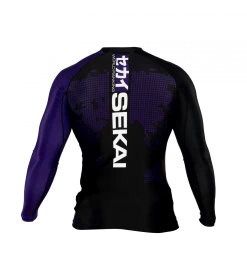 Fuji Sekai 2.0 Ranked Rashguard -Sports-Boxing & Martial Arts fuji sekai 2.0 ibjjf rashguard purple 3