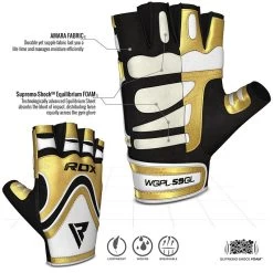 RDX SPORTS RDX S9 GLAZE WEIGHT LIFTING GLOVES -Sports-Boxing & Martial Arts glaze weight lifting gloves 310