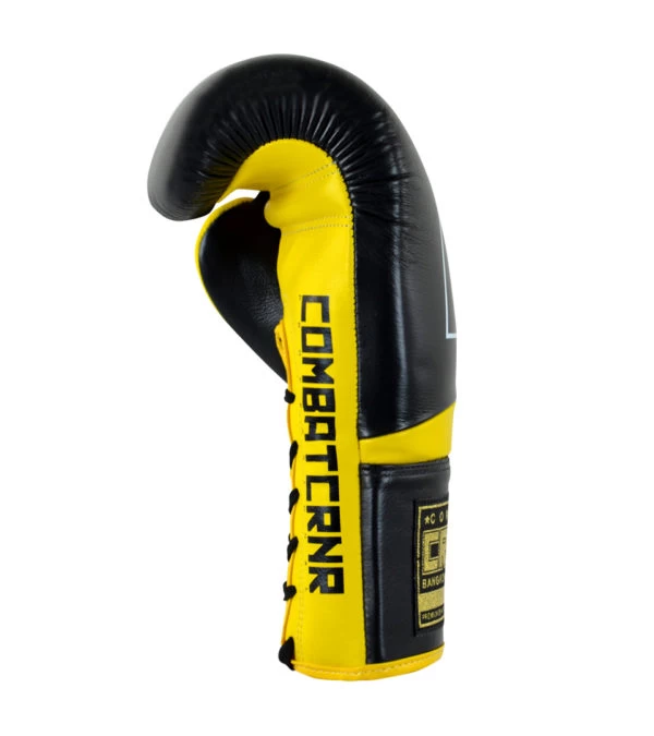 Combat Corner HMIT Lace Up Boxing Gloves | Yellow 5 Combat Corner HMIT Lace Up Boxing Gloves | Yellow - Image 3