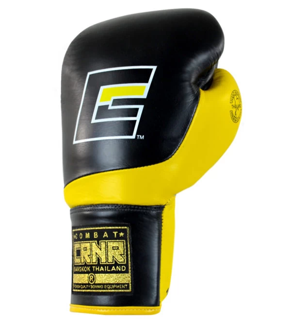 Combat Corner HMIT Lace Up Boxing Gloves | Yellow 7 Combat Corner HMIT Lace Up Boxing Gloves | Yellow - Image 5
