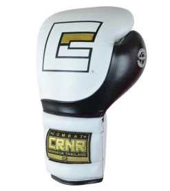 Combat Corner HMIT Lace Up Sparring Gloves White/Black -Sports-Boxing & Martial Arts hmit lace up sparring gloves white black 98