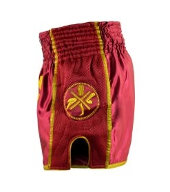 Combat Corner Maroon CRNR Muay Thai Shorts -Sports-Boxing & Martial Arts maroon crnr muay thai shorts 4