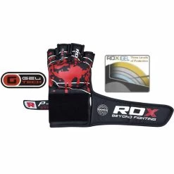 RDX SPORTS RDX F2 BLACK LEATHER MMA FIGHT GLOVES -Sports-Boxing & Martial Arts rdx leather blood mma fighting grappling gloves 33