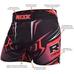 RDX SPORTS RDX R8 RED MMA SHORTS -Sports-Boxing & Martial Arts rdx mma shorts fighting grappling 112
