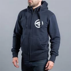 Scramble Brush Logo Zip Hoodie - Navy -Sports-Boxing & Martial Arts sc hd 007 1143