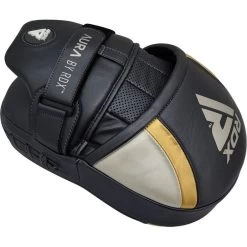 RDX SPORTS RDX T17 AURA PRO BOXING TRAINING CURVED PUNCH MITTS 17 RDX SPORTS RDX T17 AURA PRO BOXING TRAINING CURVED PUNCH MITTS -Sports-Boxing & Martial Arts t17 aura boxing pad golden 1 6